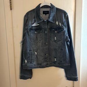 Risen Distressed Jean Jacket size L